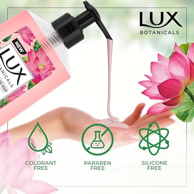 Lux غسول يد سائل لوكس بوتانيكالز، بشرة متألقة، لوتس وعسل، مع مستخلصات طبيعية 100% مناسبة لجميع أنواع البشرة، 250 مل × 2 - Image 3